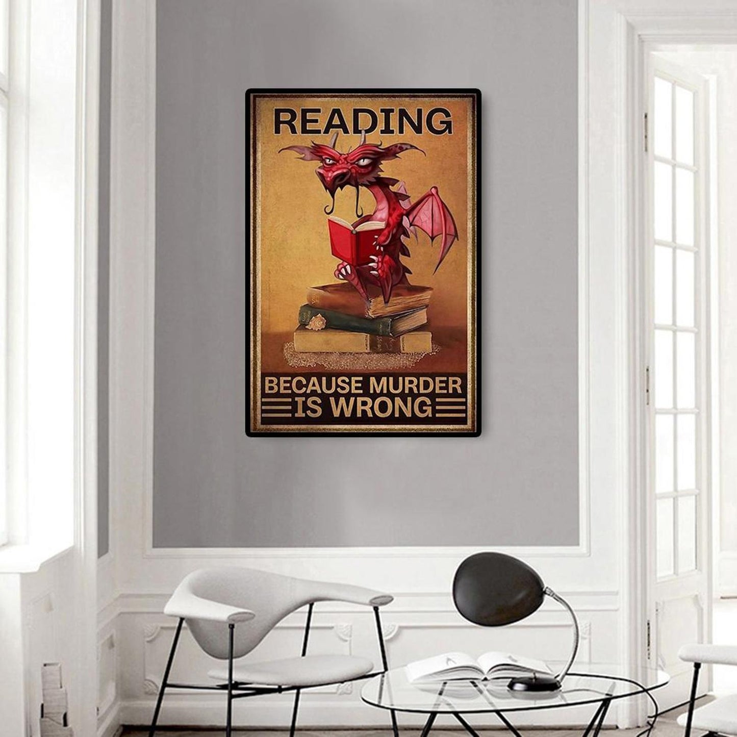 Pterosaur Reading - Full 11CT Counted Cross Stitch 40x58CM - Diy