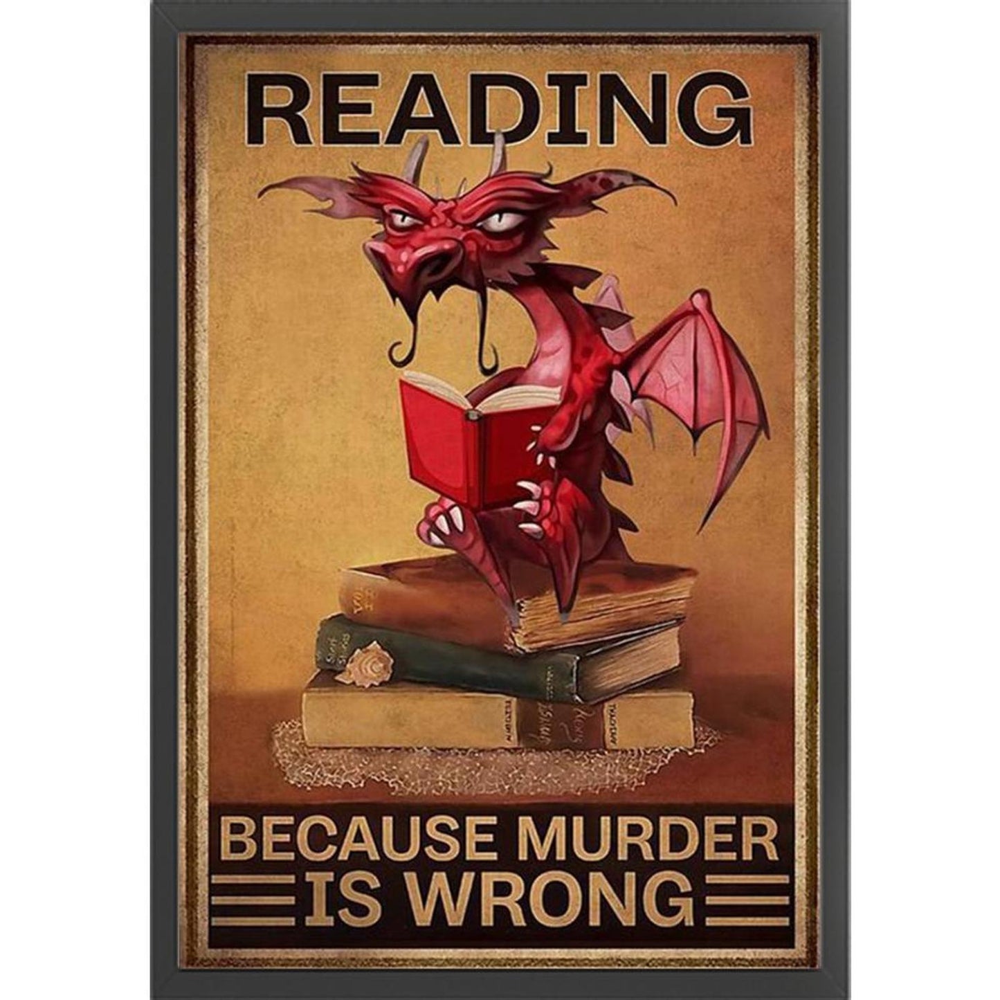 Pterosaur Reading - Full 11CT Counted Cross Stitch 40x58CM - Diy