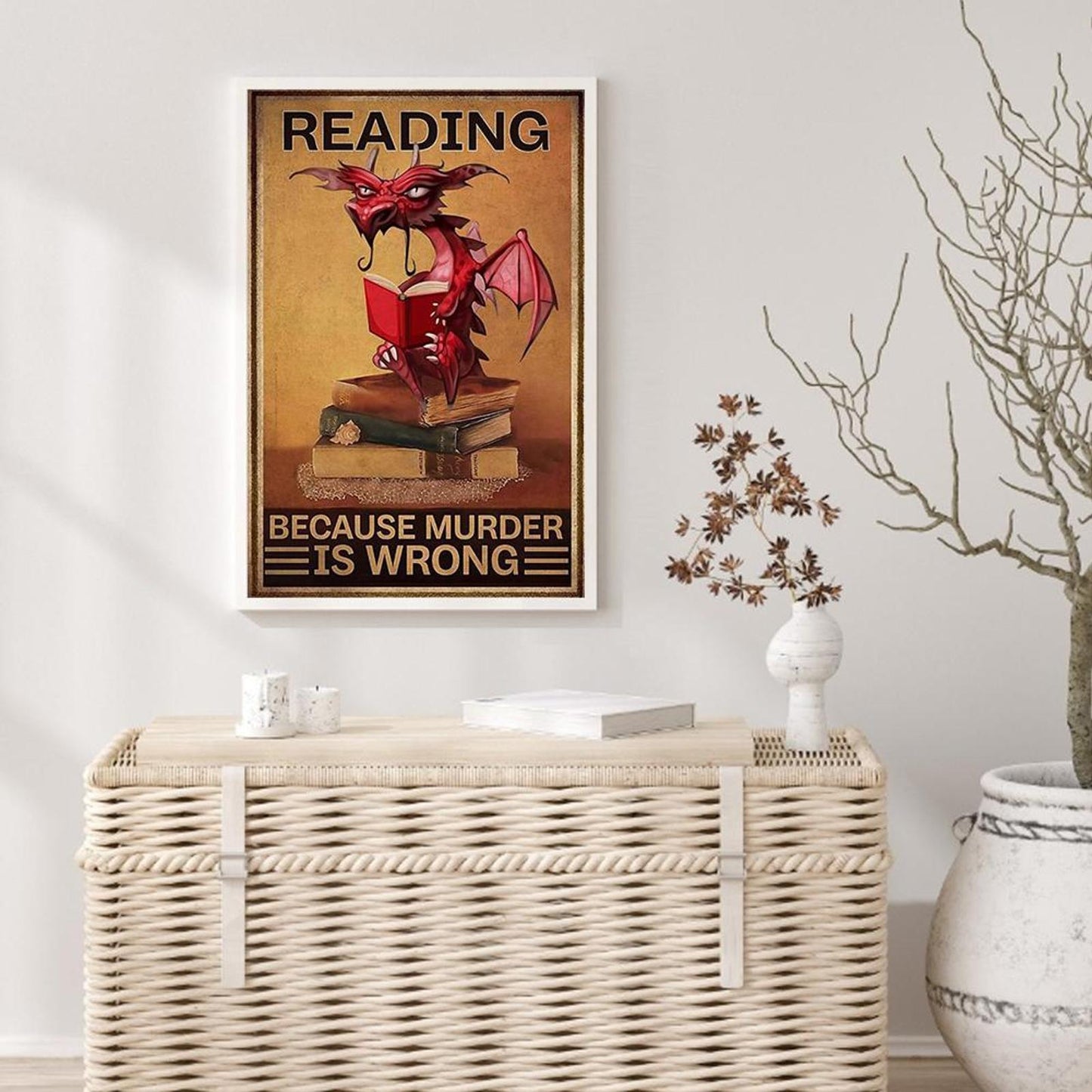 Pterosaur Reading - Full 11CT Counted Cross Stitch 40x58CM - Diy
