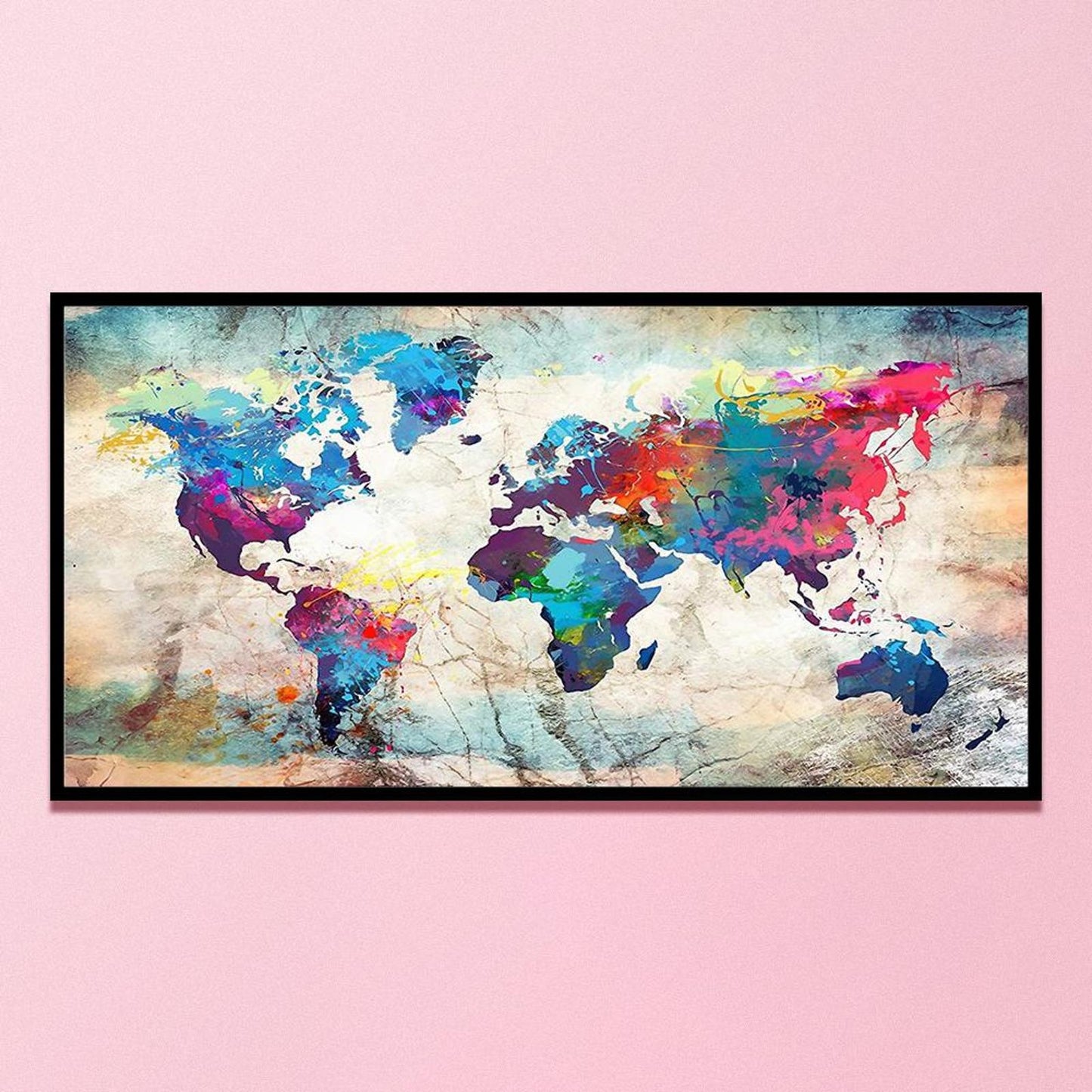 Map - Full 11CT Counted Cross Stitch 85x40CM - Diy