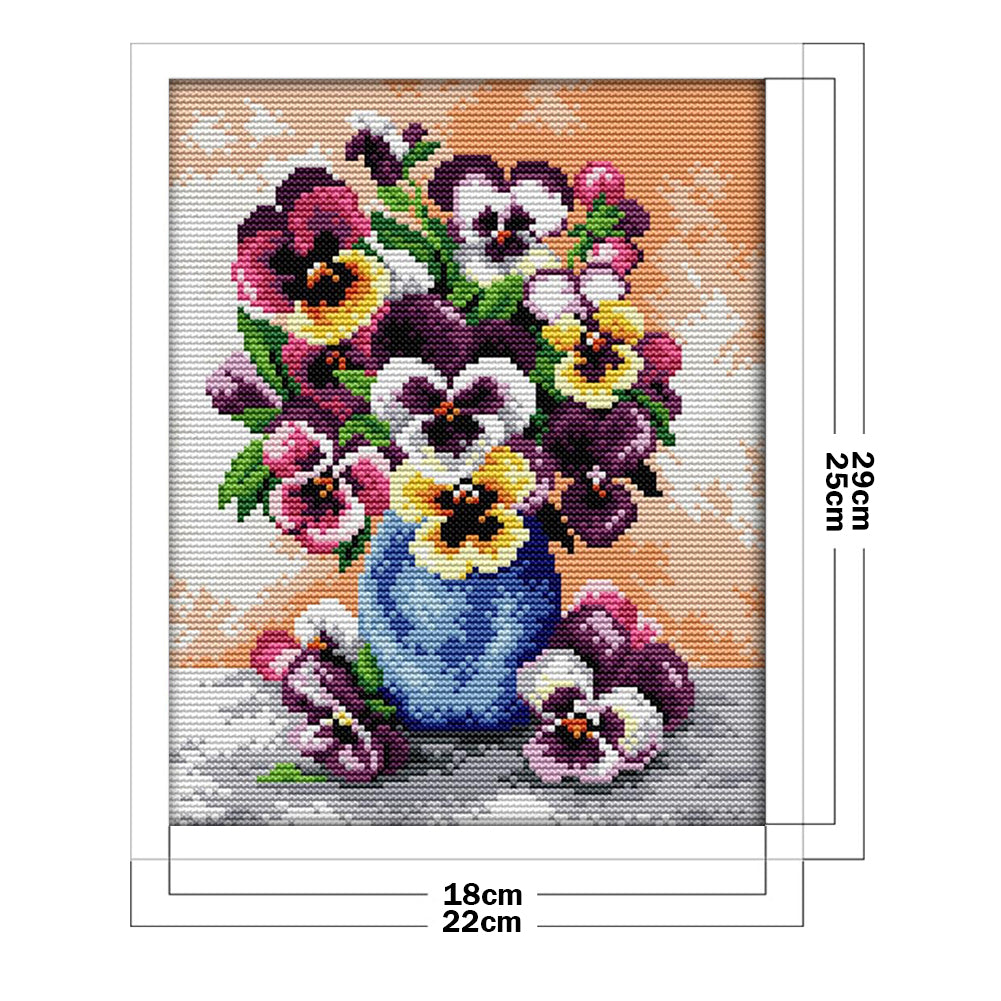 Orchid - Full 14CT Counted Cross Stitch 22x29CM - Joy Sunday