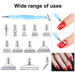 13Pcs 5D Resin Diamond Painting Pen Nibs DIY Craft Point Drill Pens (Silver)