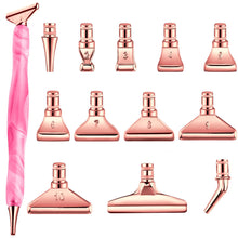 Load image into Gallery viewer, 13Pcs 5D Resin Diamond Painting Pen Nib DIY Craft Point Drill Pen (Rose Gold)
