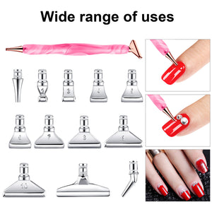 13Pcs 5D Resin Diamond Painting Pen Nib DIY Craft Point Drill Pen (Rose Gold)