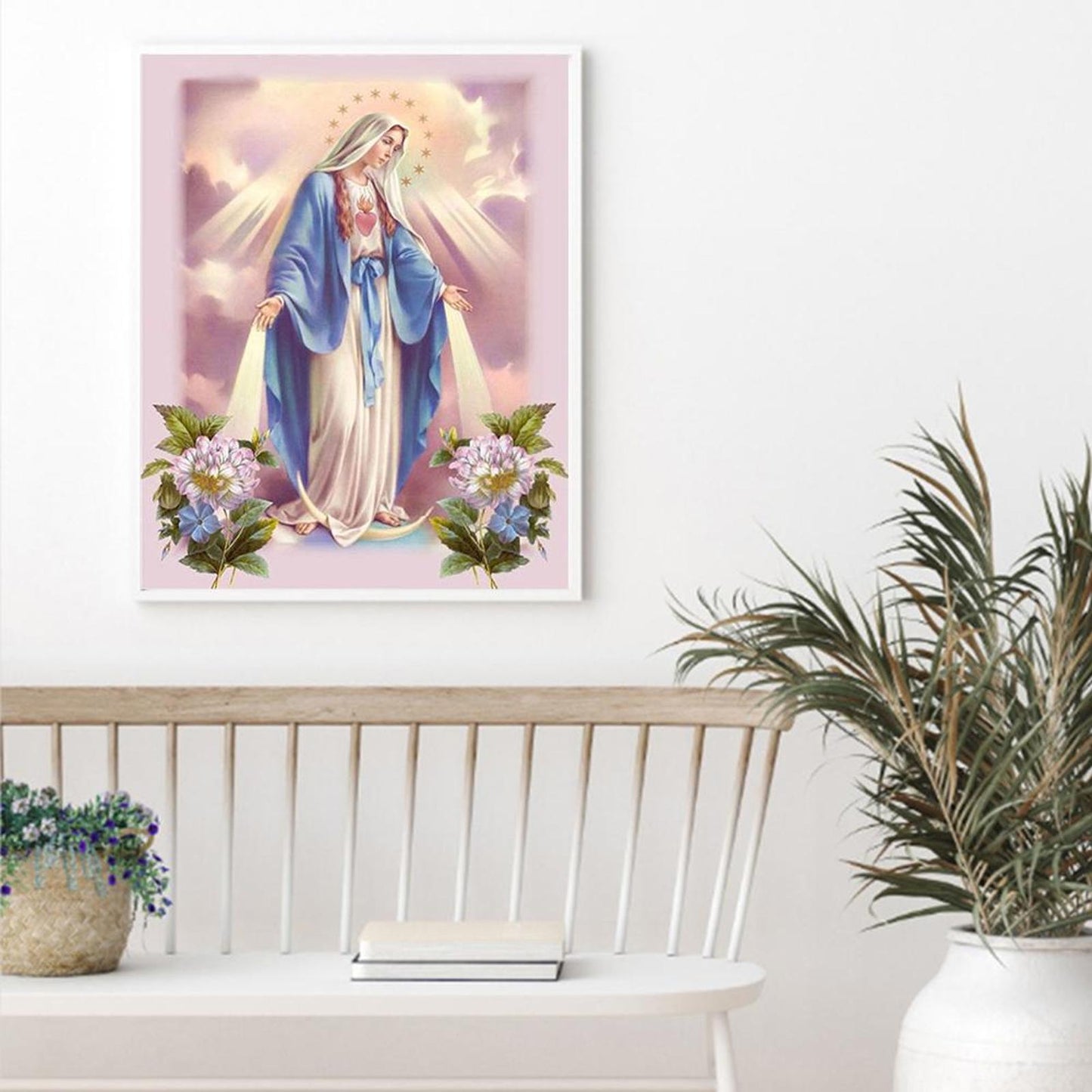Virgin Mary - Full 11CT Stamped Cross Stitch 40x50CM - Diy