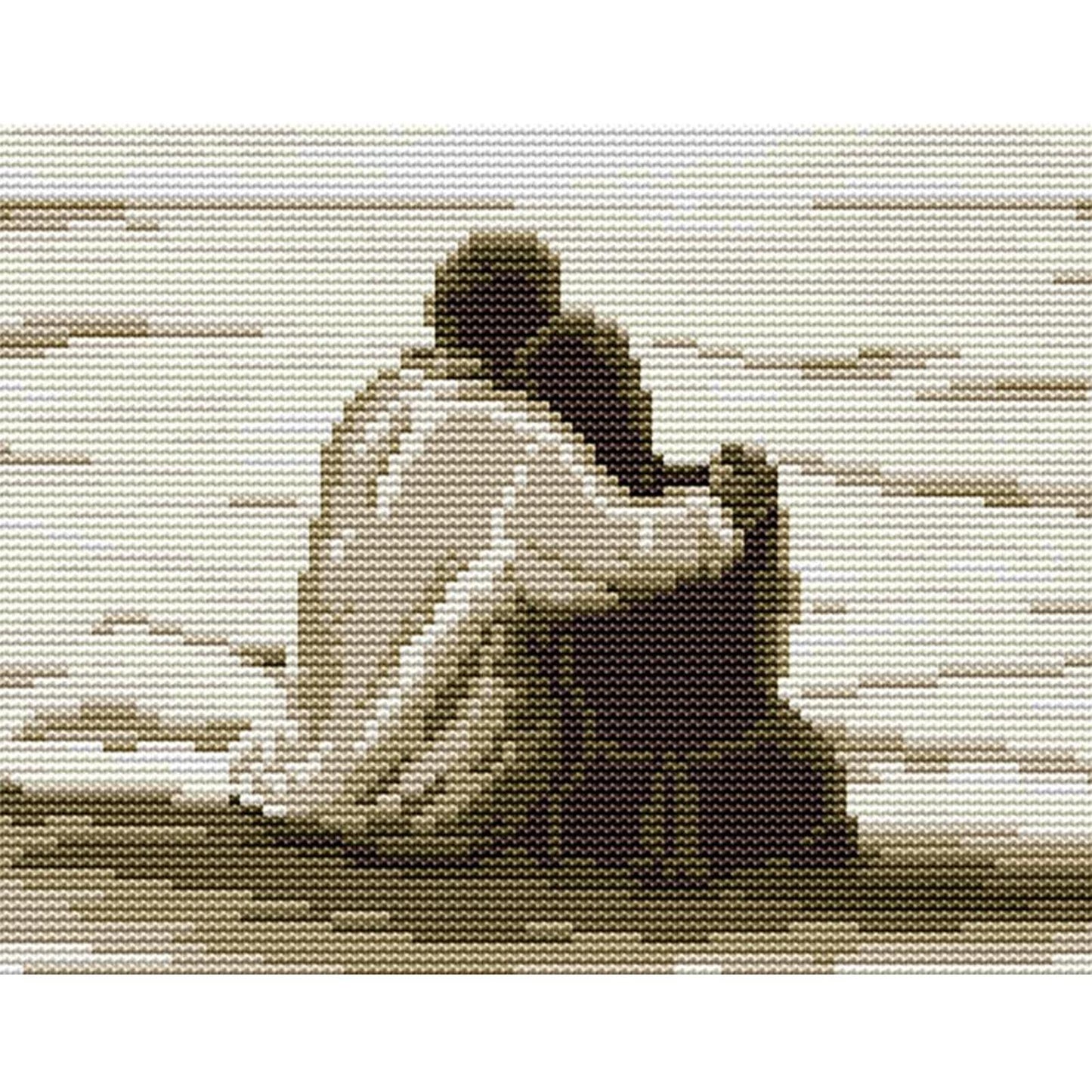 Lovers By The Sea - Full 14CT Counted Cross Stitch 22x19CM - Joy Sunday