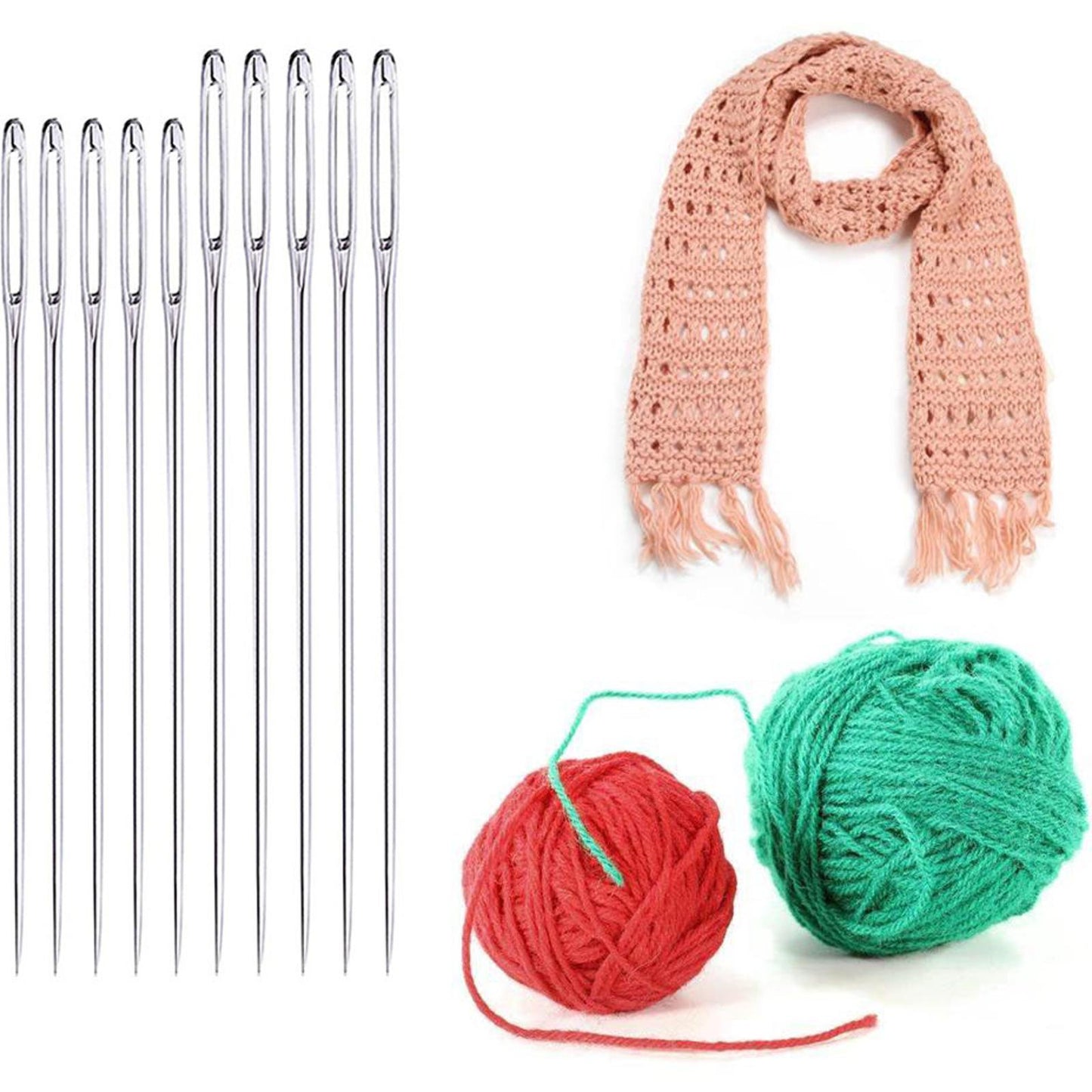 25pcs Household Crafts Sewing Needles Embroidery Stitching Big Eye Needle