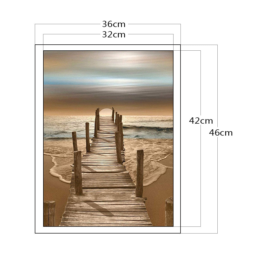 Lake - Full 11CT Counted Cross Stitch 36x46CM - Diy