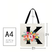 Load image into Gallery viewer, Canvas Bag-The 26 Letters of the Alphabet 40*40CM
