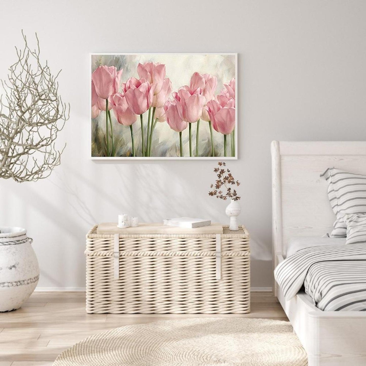 Pink Roses - Full 11CT Counted Cross Stitch 35x50CM - Diy