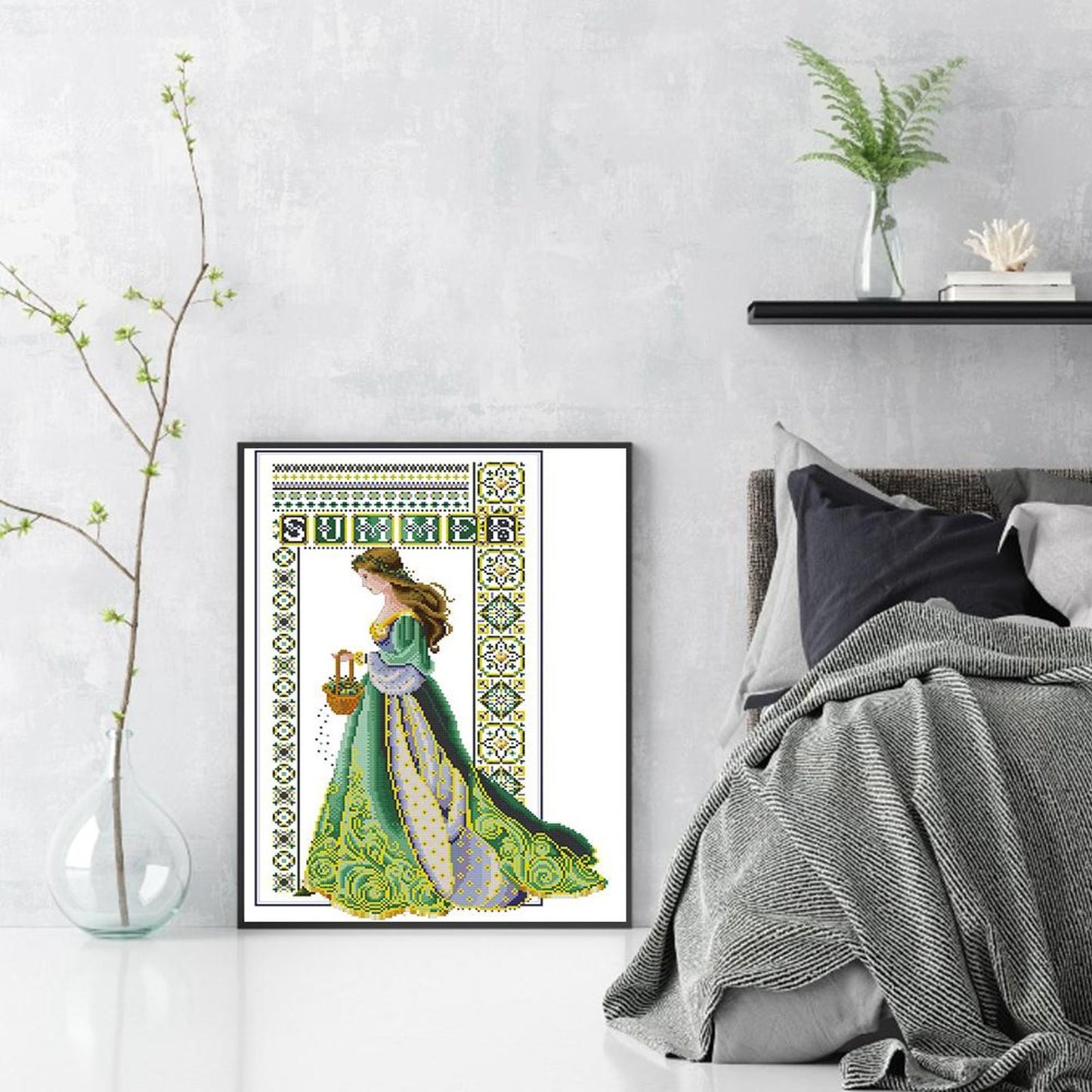 Summer Angel - Partial 14CT Counted Cross Stitch 36x52CM - Joy Sunday Backstitch