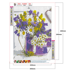 Flower Bouquet 30*40CM(Canvas) Full Round Drill Diamond Painting