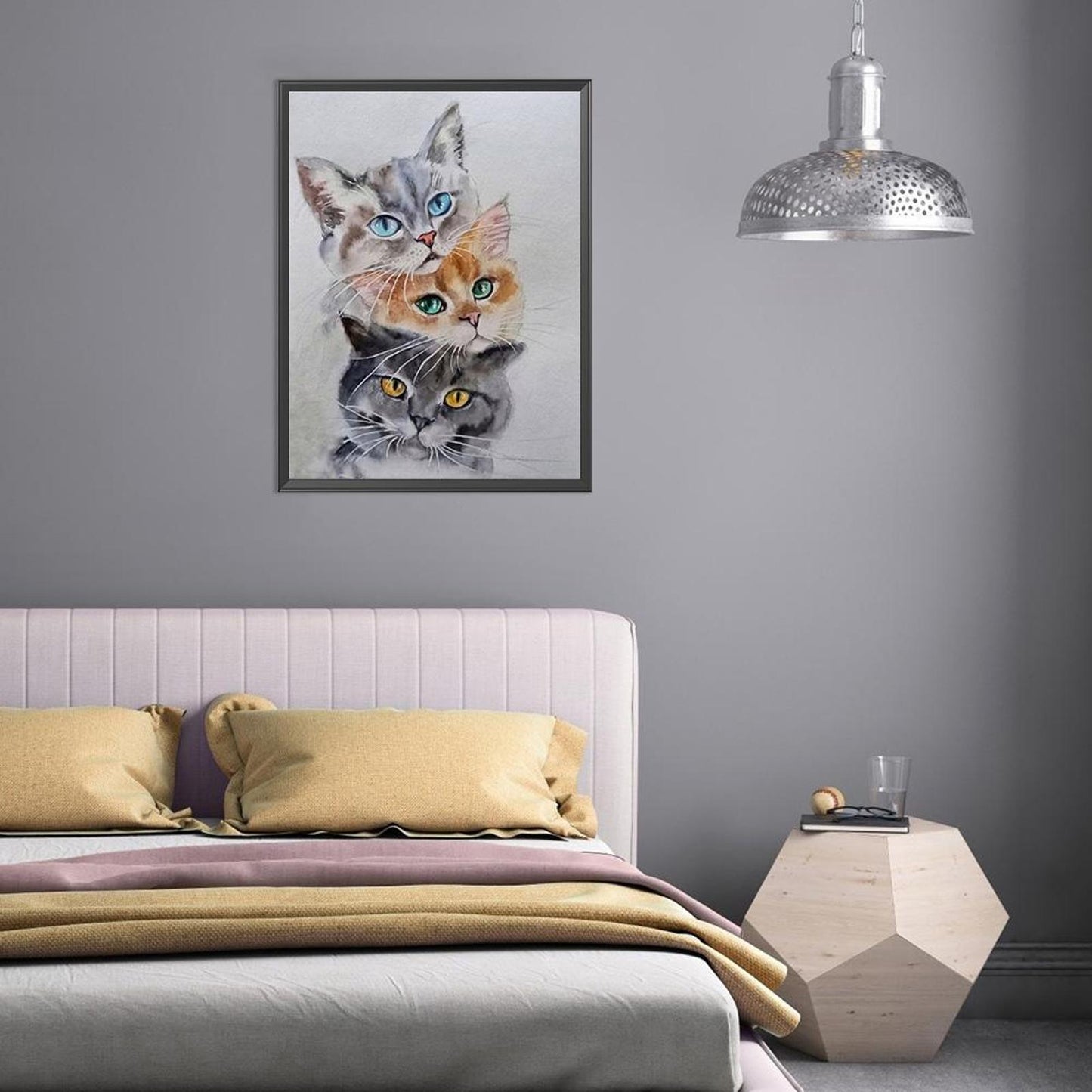 Three Cats - Full 11CT Counted Cross Stitch 30x40CM - Band
