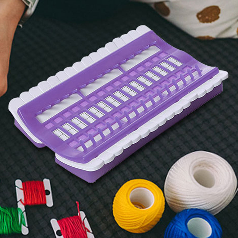 Cross Stitch Row Line Tools 30-Bit Embroidery Thread Organizer Purple 17.5x11CM