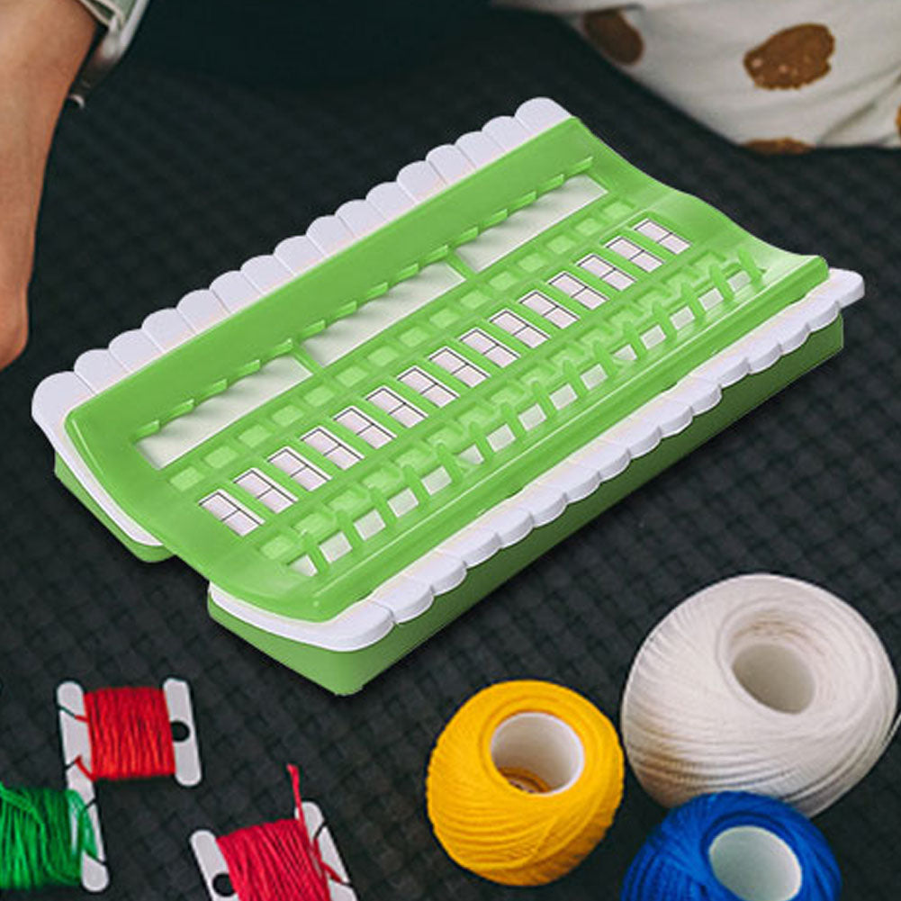 Cross Stitch Row Line Tools 30-Bit Embroidery Thread Organizer Green 17.5x11CM