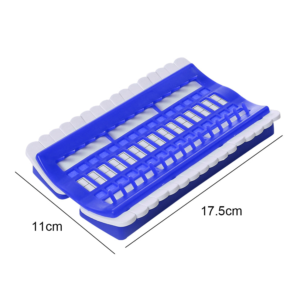 Cross Stitch Row Line Tools 30-Bit Embroidery Thread Organizer Blue 17.5x11CM