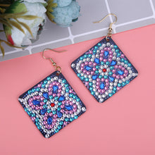 Load image into Gallery viewer, 5D DIY Diamond Painting Earrings Double-sided Square Drop Earrings (RZ011)
