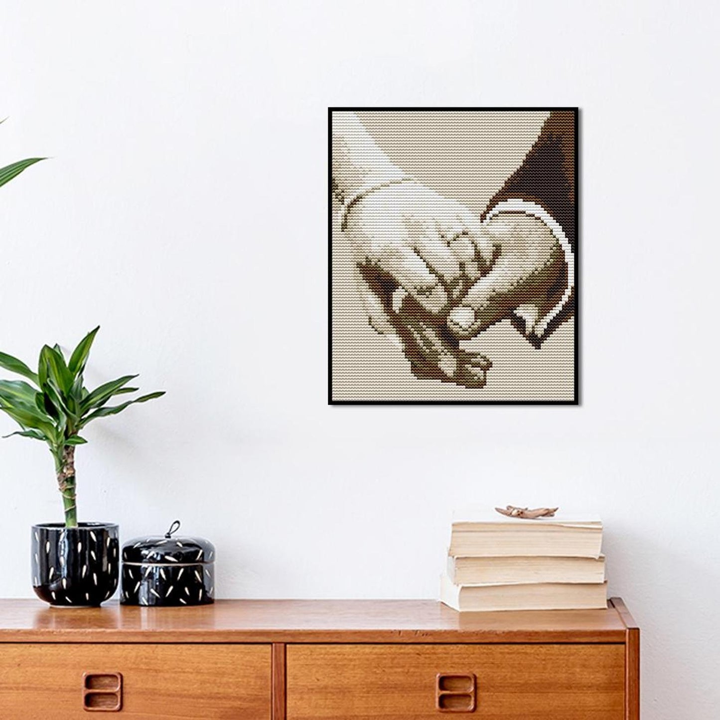 Holding Hands Together - Full 14CT Stamped Cross Stitch 19x22CM - Joy Sunday