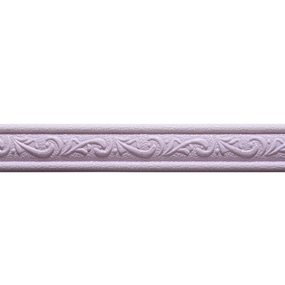 3D Foam Self-adhesive Waist Corner Line DIY Wall Edge Strip Skirt (Purple)