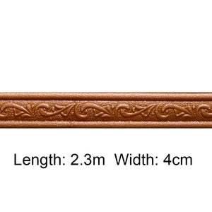 3D Foam Self-adhesive Waist Corner Line DIY Wall Edge Strip Skirt (Copper)