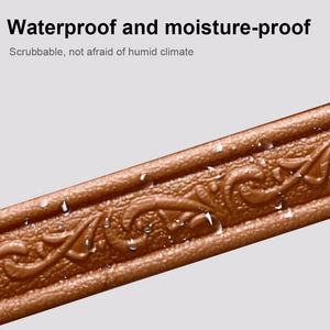 3D Foam Self-adhesive Waist Corner Line DIY Wall Edge Strip Skirt (Copper)