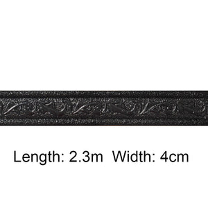 3D Foam Self-adhesive Waist Corner Line DIY Wall Edge Strip Skirt (Black)