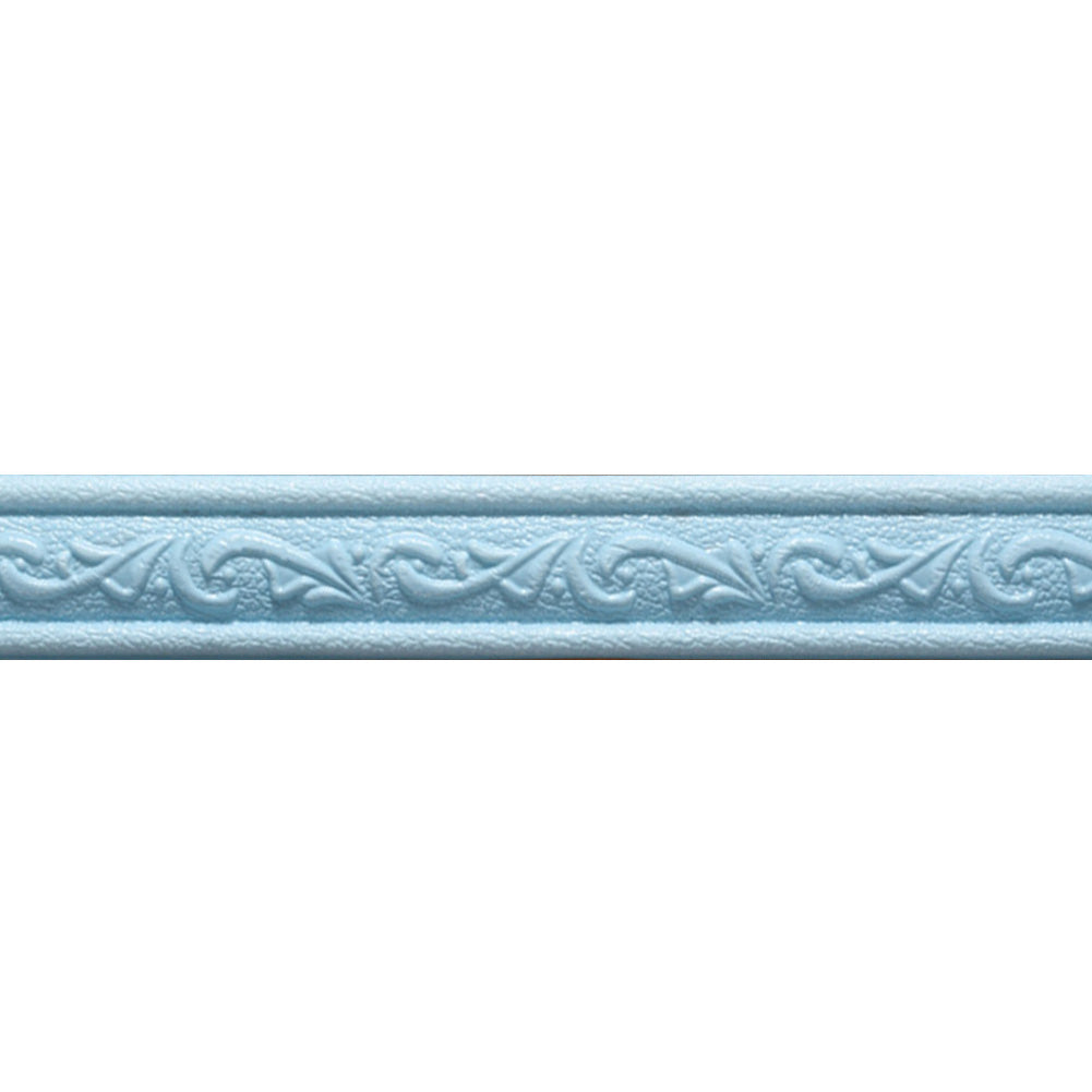 3D Foam Self-adhesive Waist Corner Line DIY Wall Edge Strip (Light Blue)