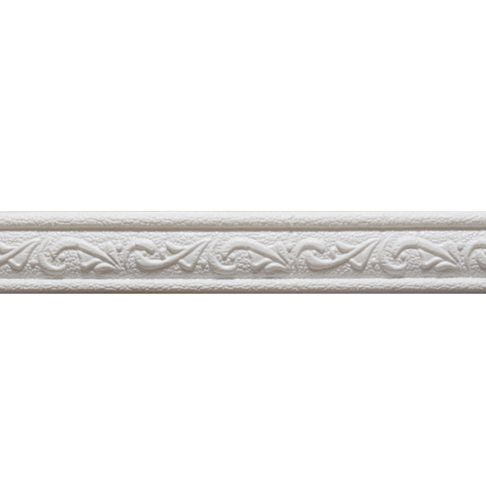 3D Foam Self-adhesive Waist Corner Line DIY Wall Edge Strip Skirt (White)