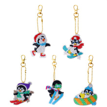 Load image into Gallery viewer, Snow Sports Diamond Painting Keychain DIY Crystal Drill Key Ring Craft (YS016)
