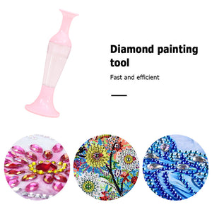 Flower Pot 5D Diamond Painting Point Drill Pen DIY Crafts (no Drill Pink)