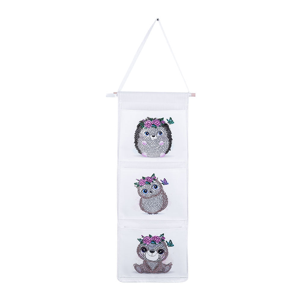 Wall Hanging Storage Bag DIY Owl Diamond Painting Home Organizer