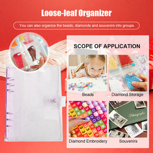 Diamond Painting Storage Book Beads Container Loose Leaf A5 Binder (Purple)