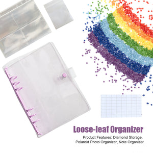 Diamond Painting Storage Book Beads Container Loose Leaf A5 Binder (Purple)