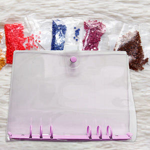 Diamond Painting Storage Book Beads Container Loose Leaf A5 Binder (Purple)