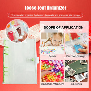 Diamond Painting Storage Book Beads Container Loose Leaf A5 Binder (Green)
