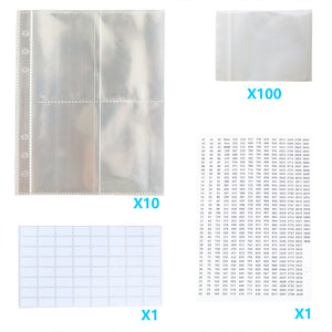 Diamond Painting Storage Book Kits (Loose Leaf+Self Sealing Bag+Stickers)