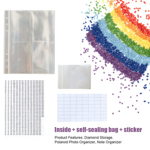 Diamond Painting Storage Book Kits (Loose Leaf+Self Sealing Bag+Stickers)