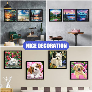 Diamond Painting Magnetic Frame Self-Adhesive (Black Glossy Inner Size 25x25cm)