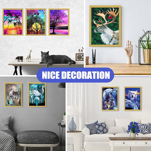 Diamond Painting Magnetic Frame Self-Adhesive (Gold Glossy Inner Size 35x45cm)