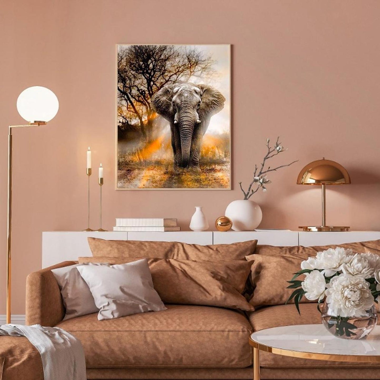 Elephant - Full 11CT Stamped Cross Stitch 40x50CM - Band