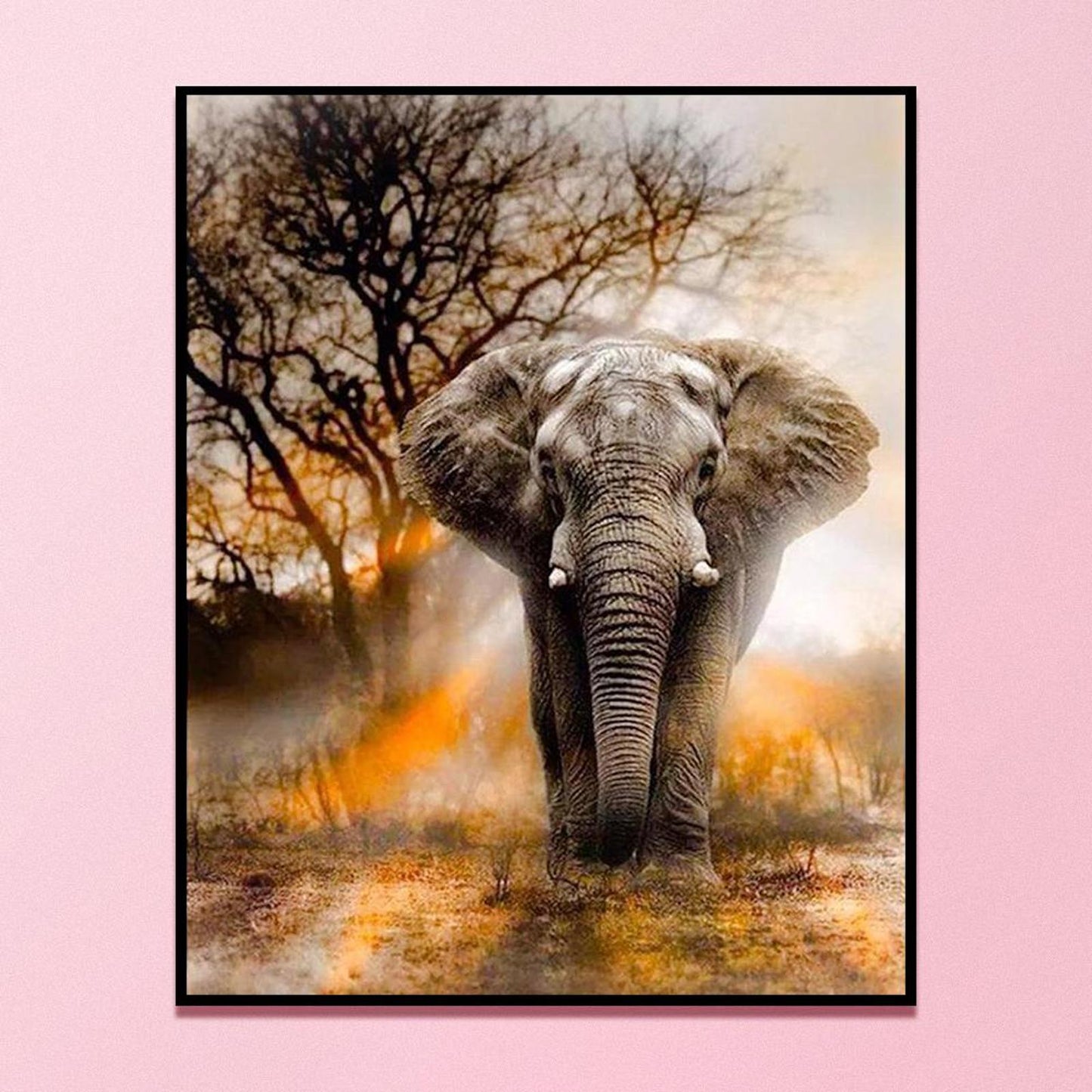 Elephant - Full 11CT Stamped Cross Stitch 40x50CM - Band
