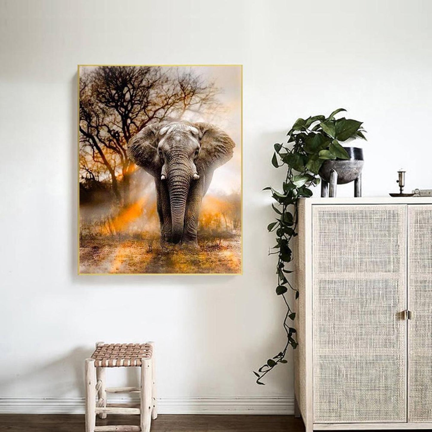 Elephant - Full 11CT Stamped Cross Stitch 40x50CM - Band