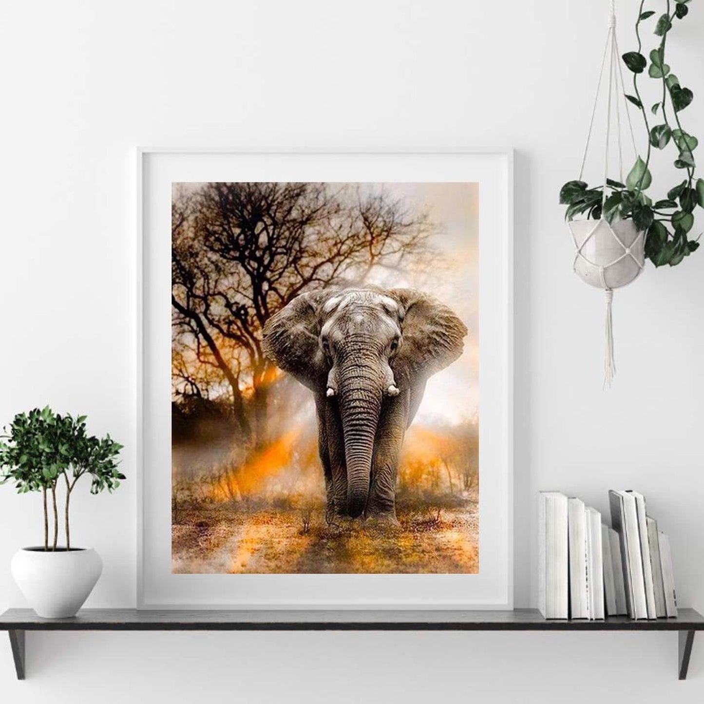 Elephant - Full 11CT Stamped Cross Stitch 40x50CM - Band