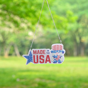 5D DIY Diamond Painting Independence Day Pendant Hanging Ornament (AA1043)