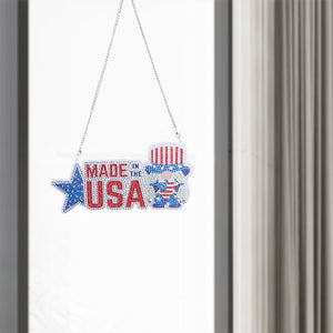 5D DIY Diamond Painting Independence Day Pendant Hanging Ornament (AA1043)