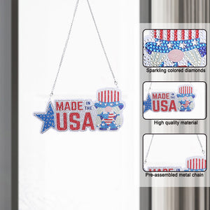 5D DIY Diamond Painting Independence Day Pendant Hanging Ornament (AA1043)