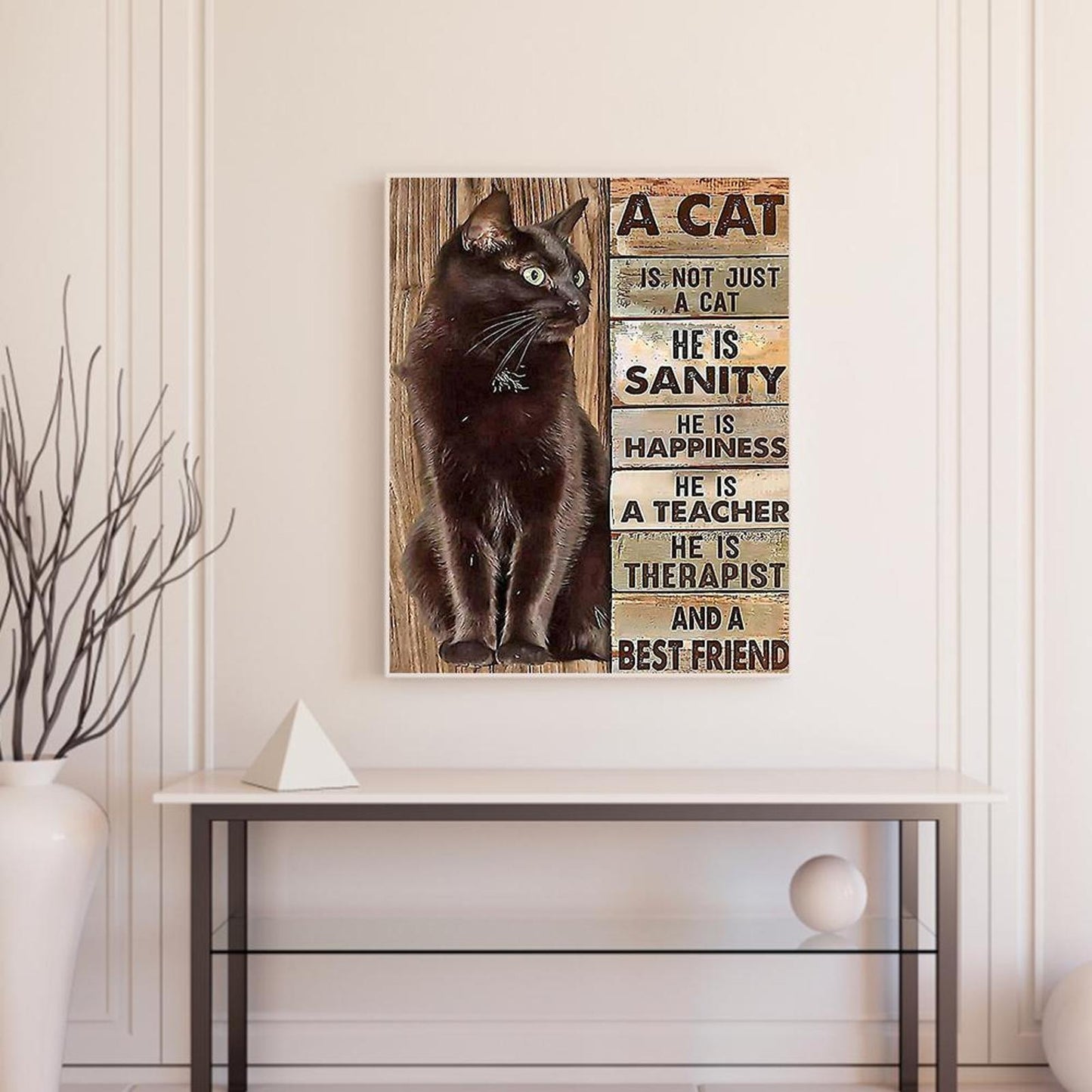 Cat And Letters - Full 11CT Stamped Cross Stitch 40x50CM - Band