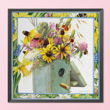 Load image into Gallery viewer, DIY - Framed Vase - 50*50CM 11CT 3 Stamped Cross Stitch

