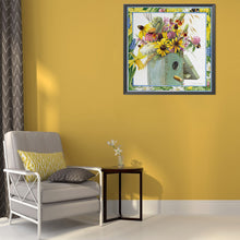 Load image into Gallery viewer, DIY - Framed Vase - 50*50CM 11CT 3 Stamped Cross Stitch
