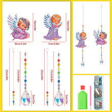 Load image into Gallery viewer, 2pcs Crystal Light Catcher Diamond Painting Angel Hanging Decor
